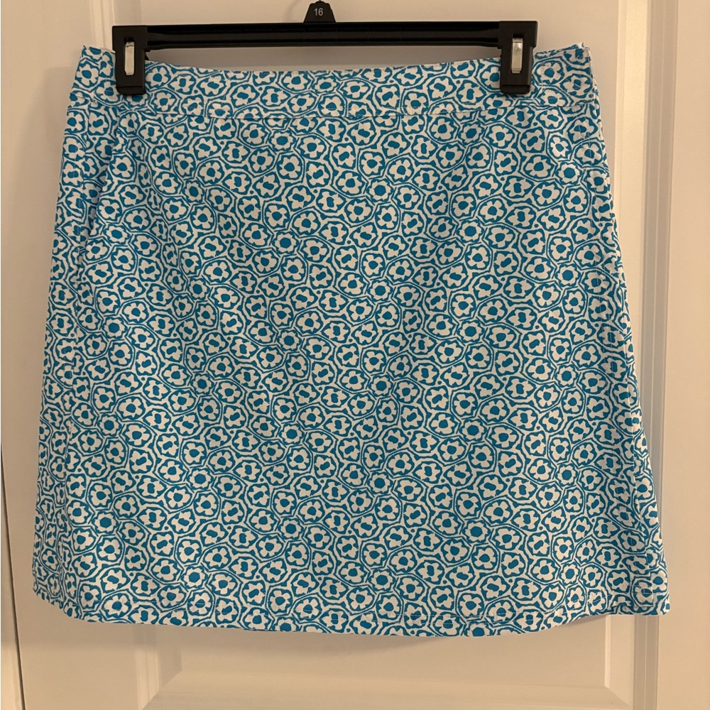 Ripskirt Chic Blue Patterned Wrap Skirt EUC Size Large